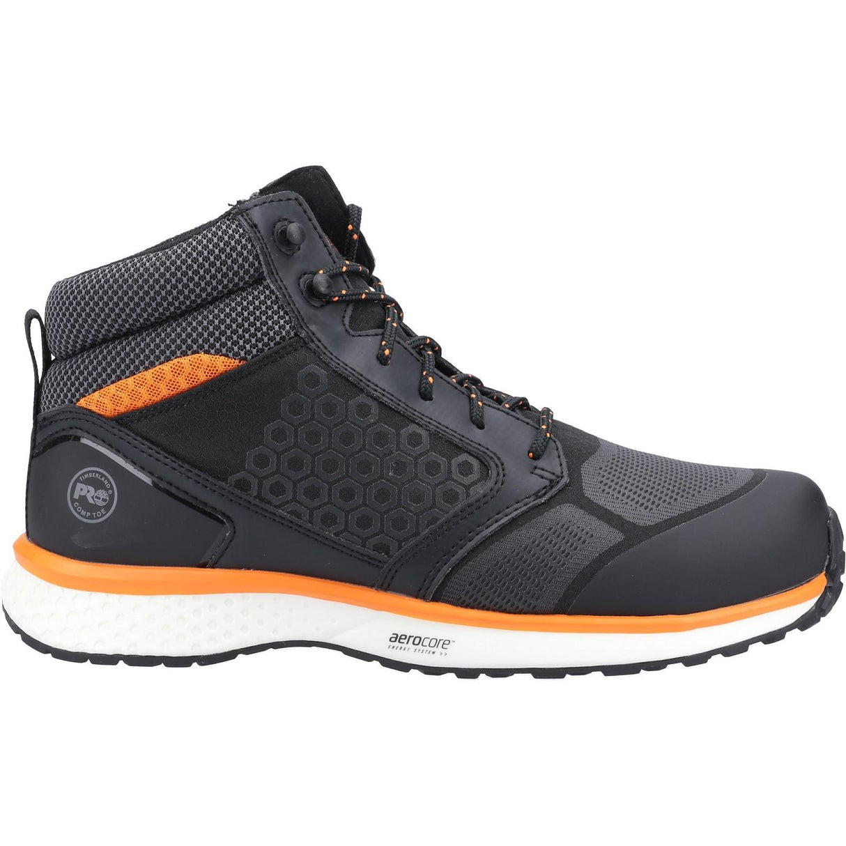 Timberland Pro Mens Reaxion Mid Composite Safety Boot Black/Orange