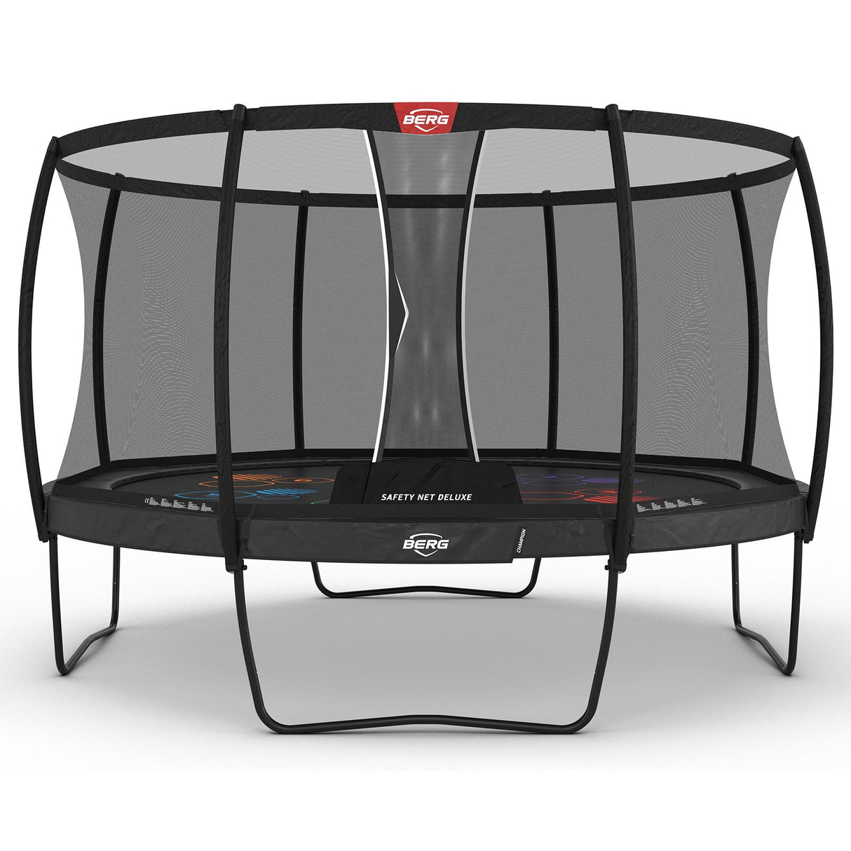 BERG Champion Regular 430 Trampoline Grey Levels + Safety Net Deluxe