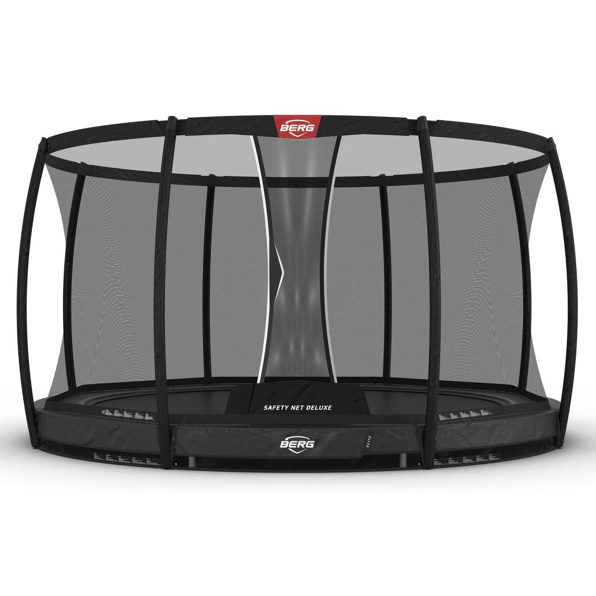 BERG Elite InGround 380 Trampoline Grey + Safety Net Deluxe