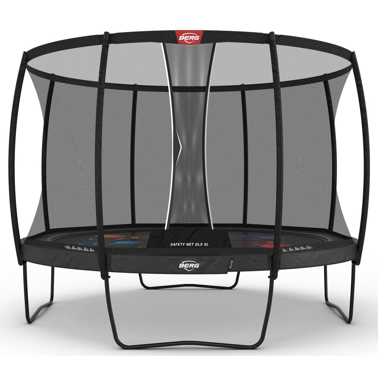 BERG Elite Regular 430 Trampoline Grey Levels + Safety Net DLX XL
