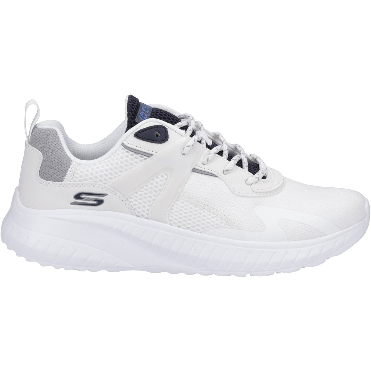 Skechers Mens Bobs Squad Chaos Elevated Drift Trainers White/Multi