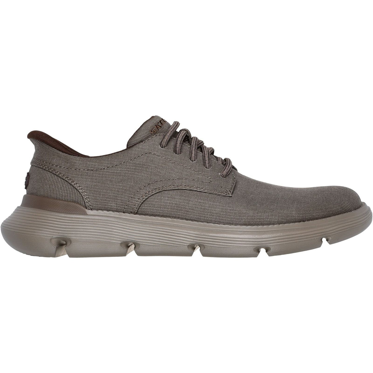 Skechers Mens Garza Clive Shoe Dark Taupe