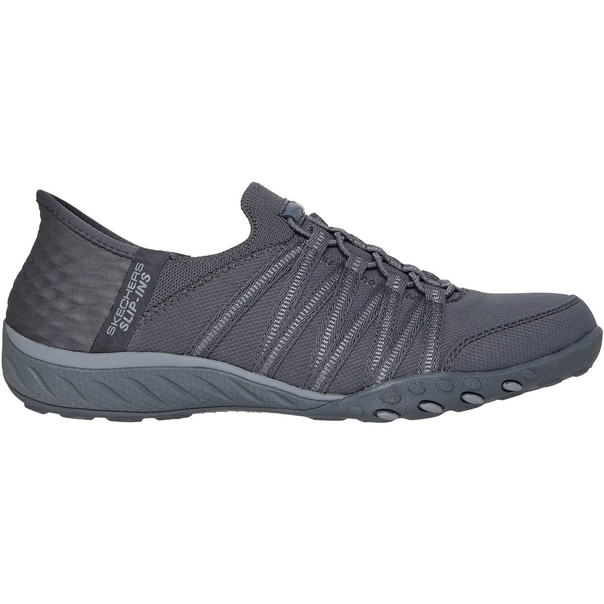 Skechers Womens Breathe-Easy - Roll-With-Me Shoe Charcoal