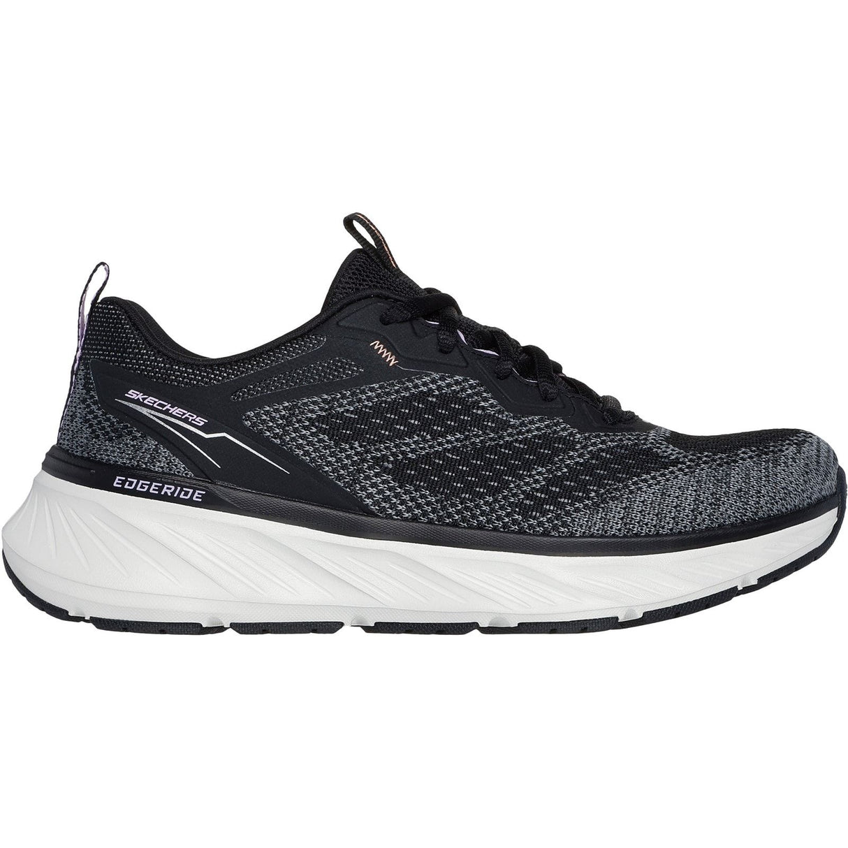 Skechers Womens Edgeride Power Flow Trainers Black/Lavender