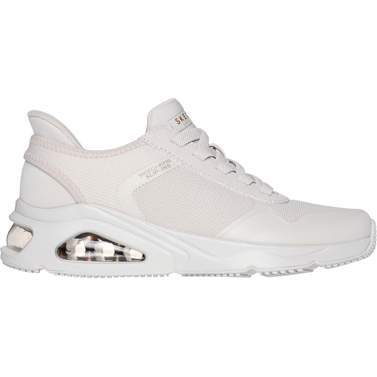 Skechers Womens Tres-Air Uno Easy Steppers Trainers Off White