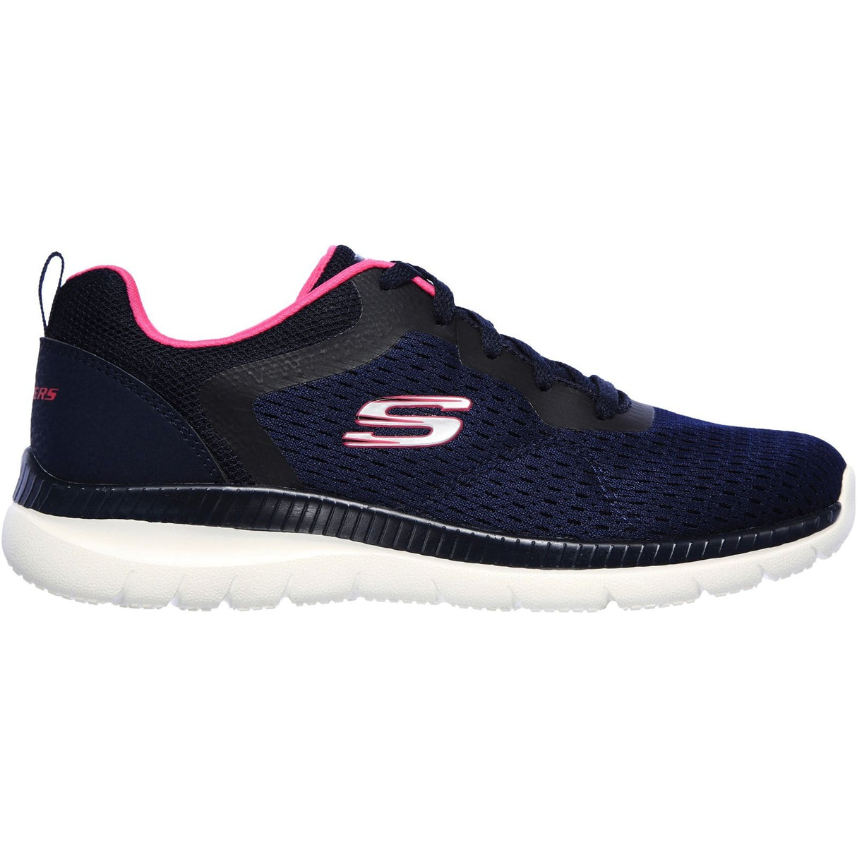 Skechers Womens Bountiful Quick Path Shoes Navy/Hot Pink