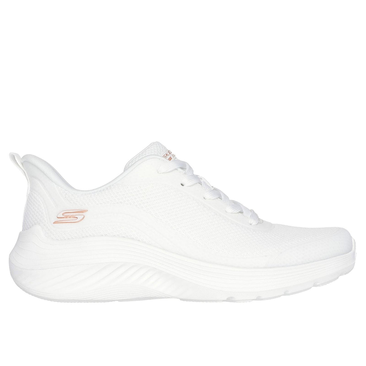 Skechers Womens Bobs Squad Waves Still Wading Trainers White