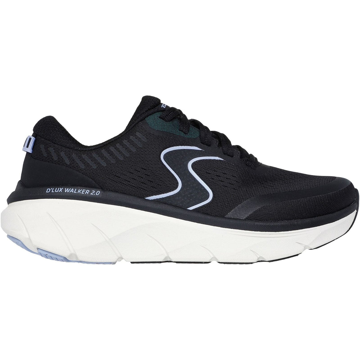 Skechers Womens D'Lux Walker 2.0 Active Pace Trainer Black/Lavender