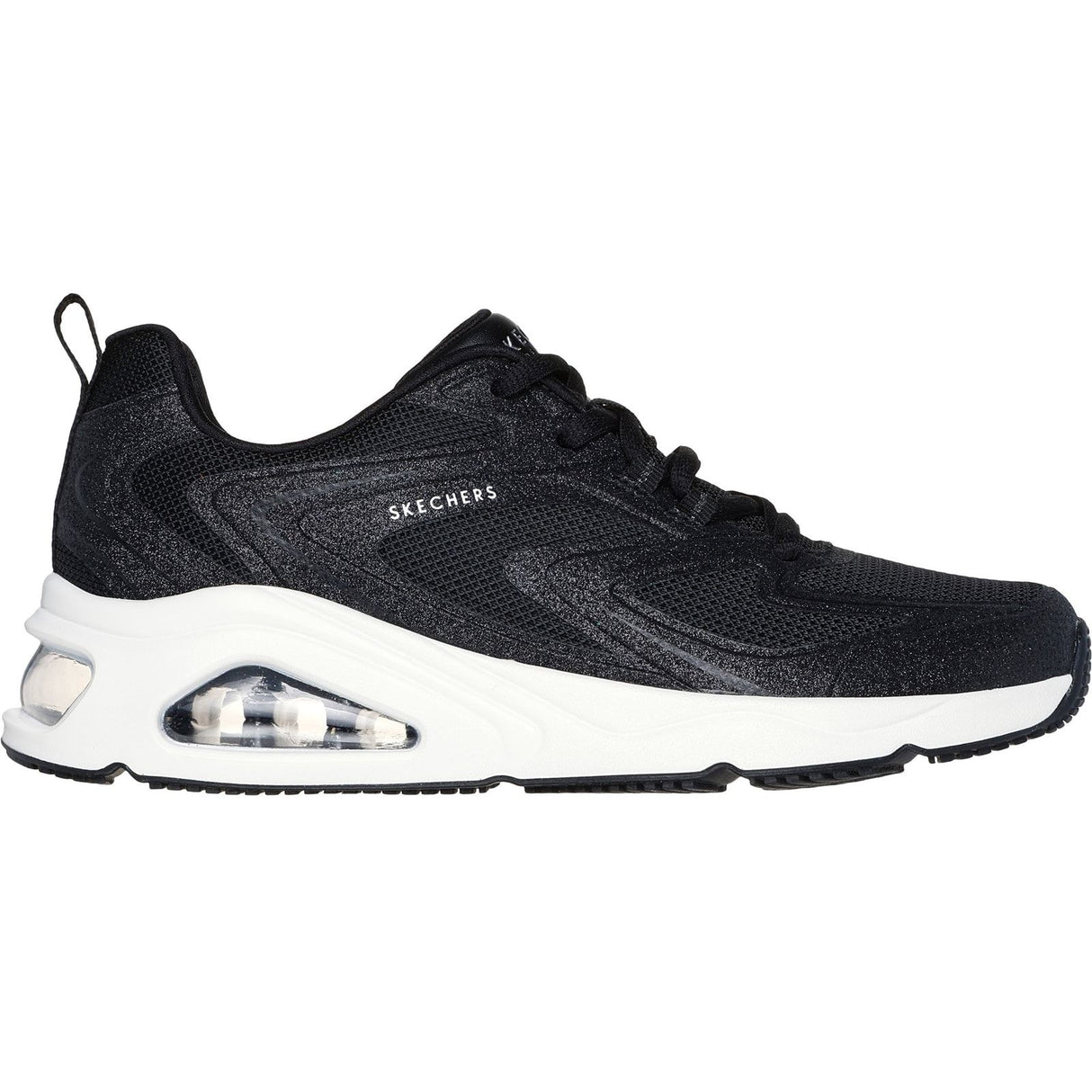 Skechers Womens Tres-Air Uno Glit-Airy Trainers Black
