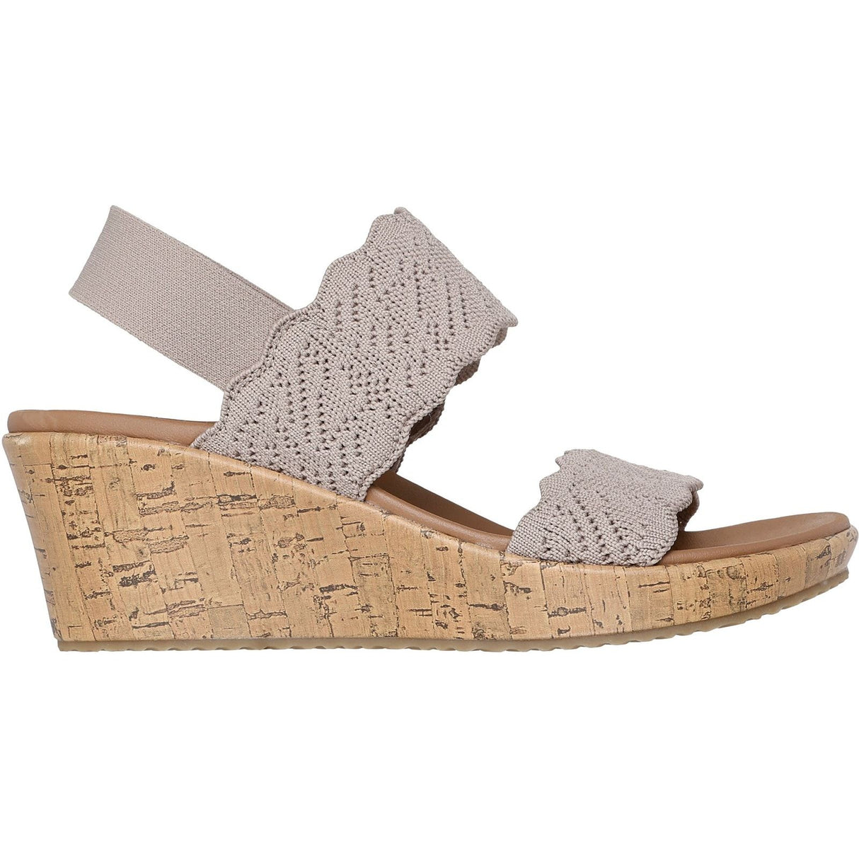 Skechers Womens Beverlee Timeless Touch Sandal Taupe