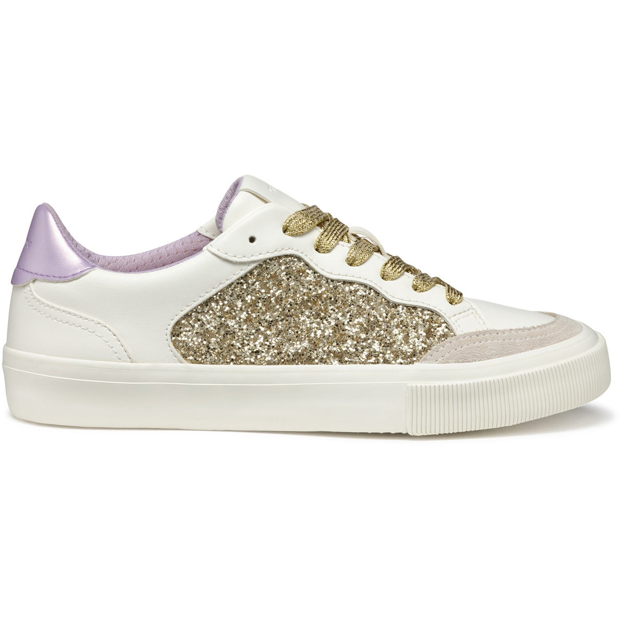 Geox Womens D EMMELENY SNEAKERS Optic White/Light Gold