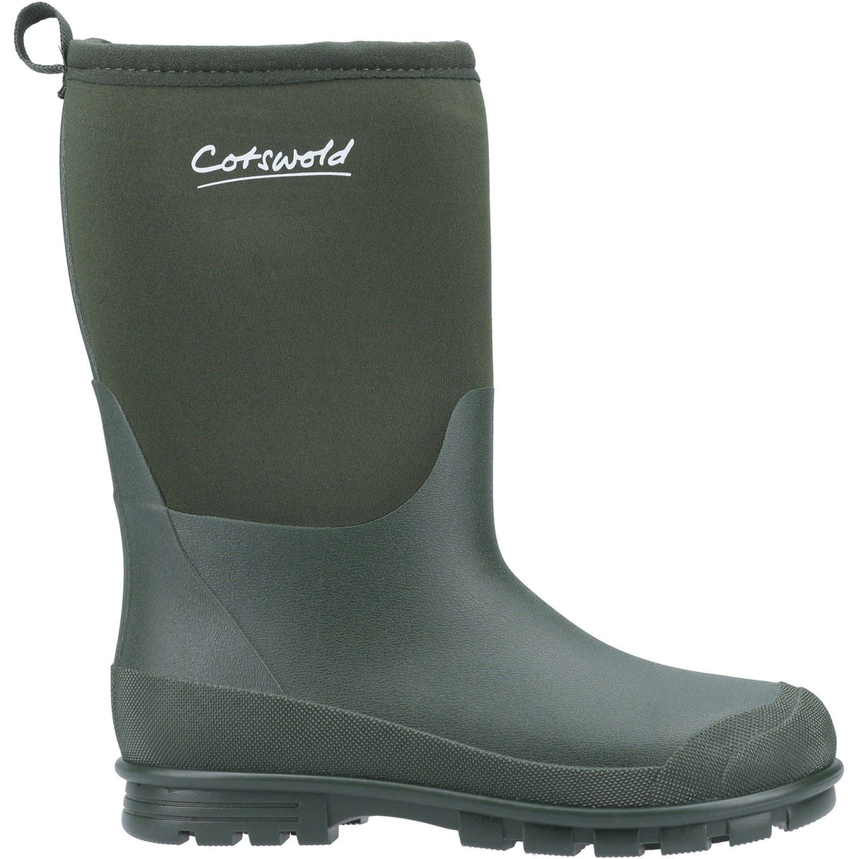 Cotswold Junior Kids Hilly Neoprene Childrens Wellington Boot Green
