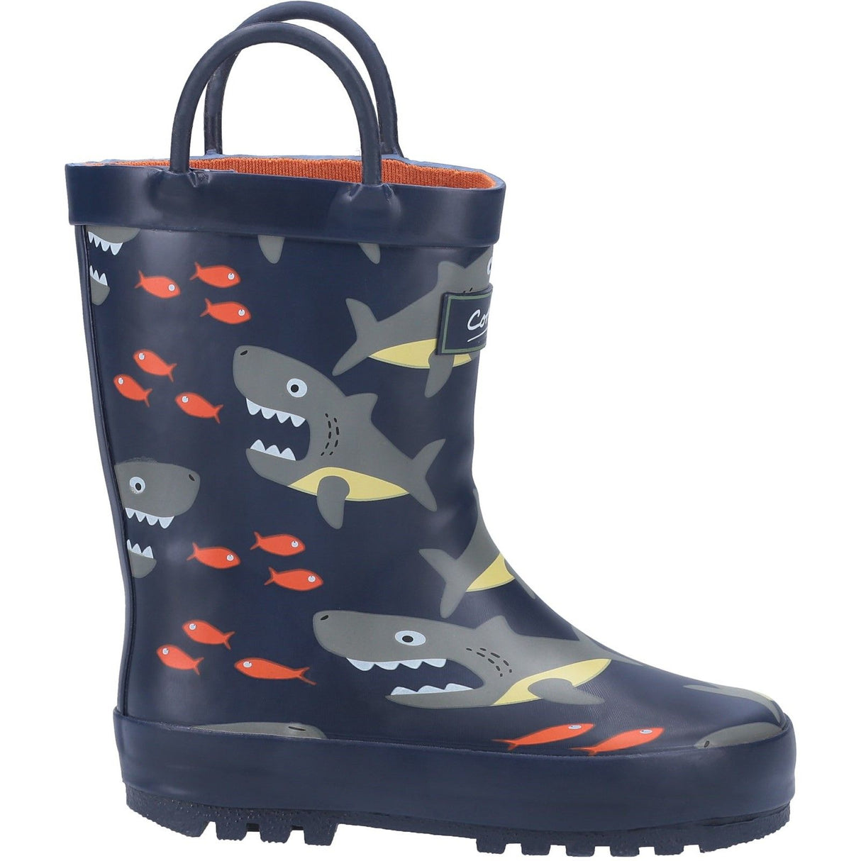 Cotswold Junior Kids Puddle Waterproof Pull On Boot Shark