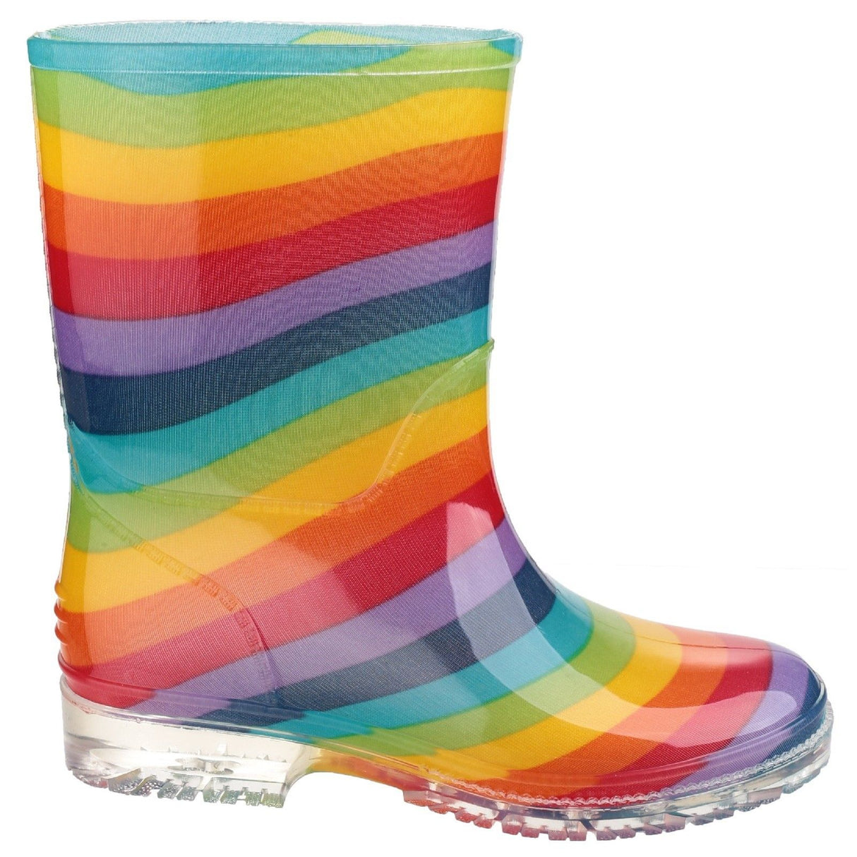 Cotswold Junior Girls Pvc Wellington Rainbow