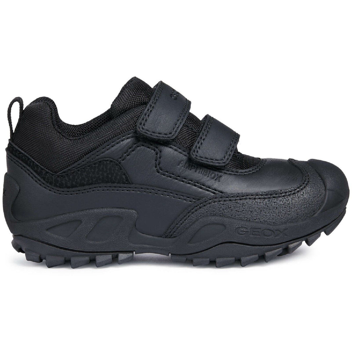 Geox Boys J New Savage B A Waterproof Touch Fastening Trainer Black