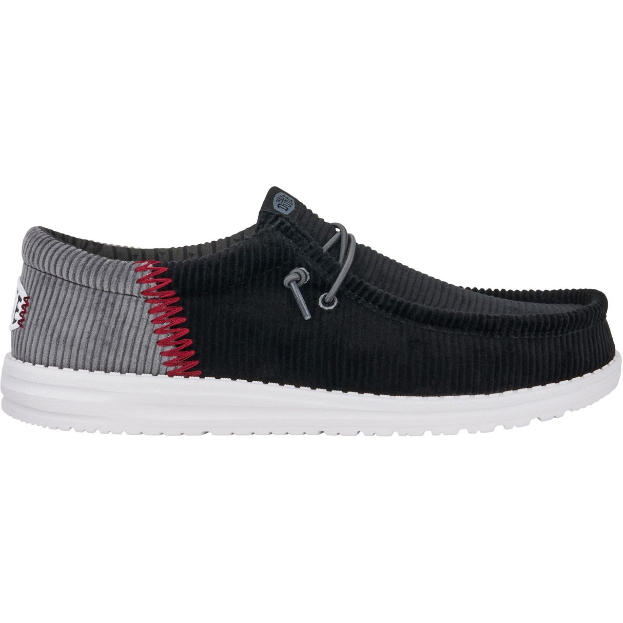 HEYDUDE Mens Wally Funk Corduroy Shoes Black