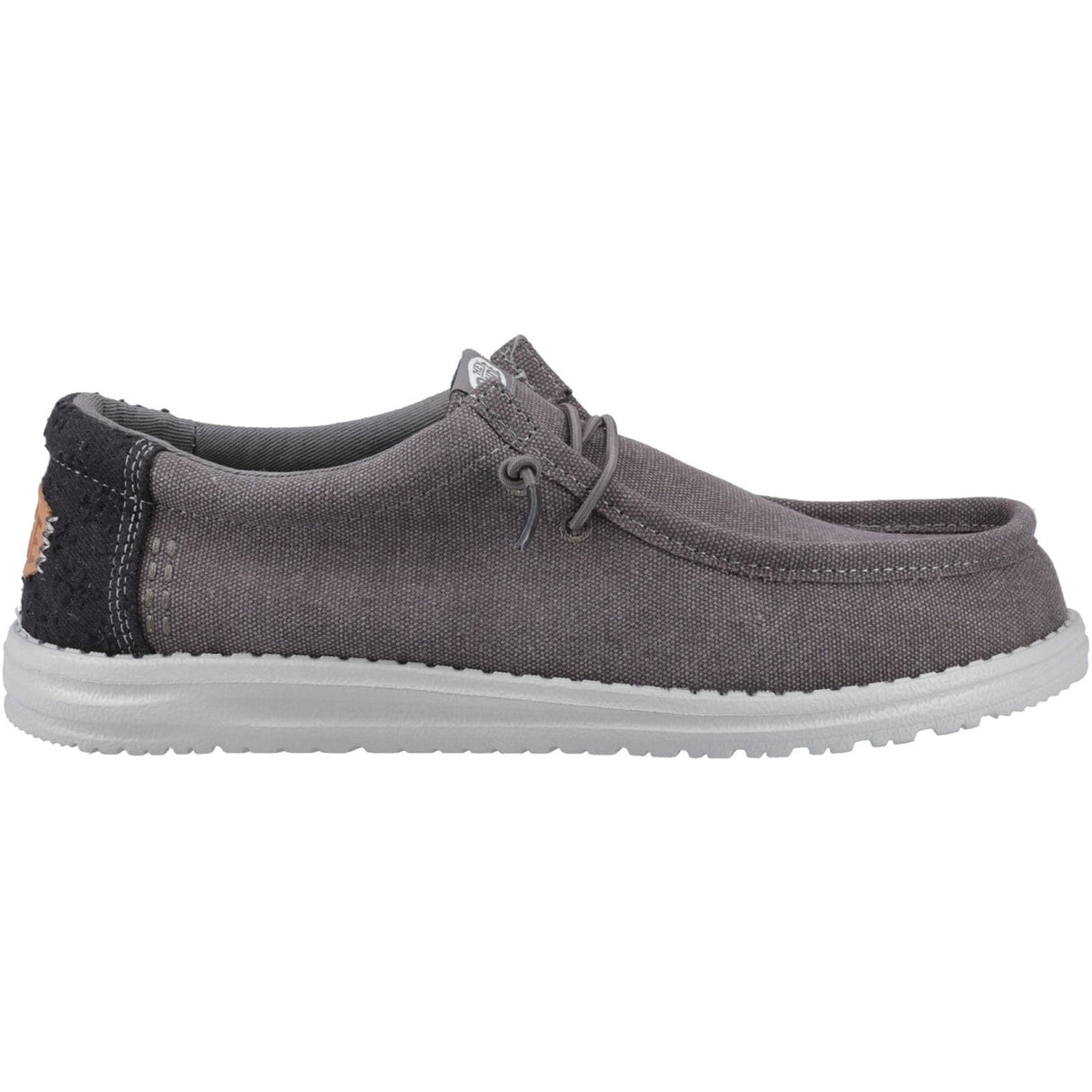 HEYDUDE Mens Wally Workwear Shoes Granite Grey/Black