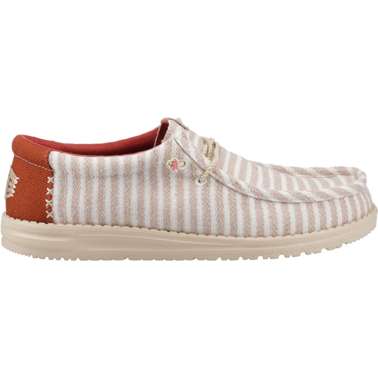 HEYDUDE Mens Wally Resort Shoes Multi/Chili Red