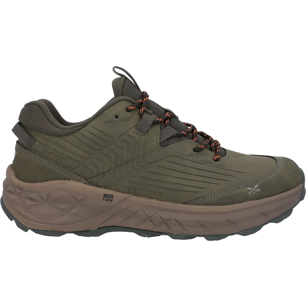 Hi-Tec Mens Fuse Trek Hiking Shoes Light Olive
