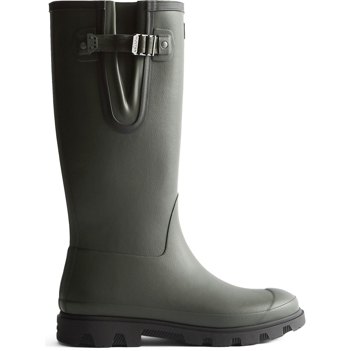 Hunter Womens Downpour Adjustable Boot Dark Olive/Black