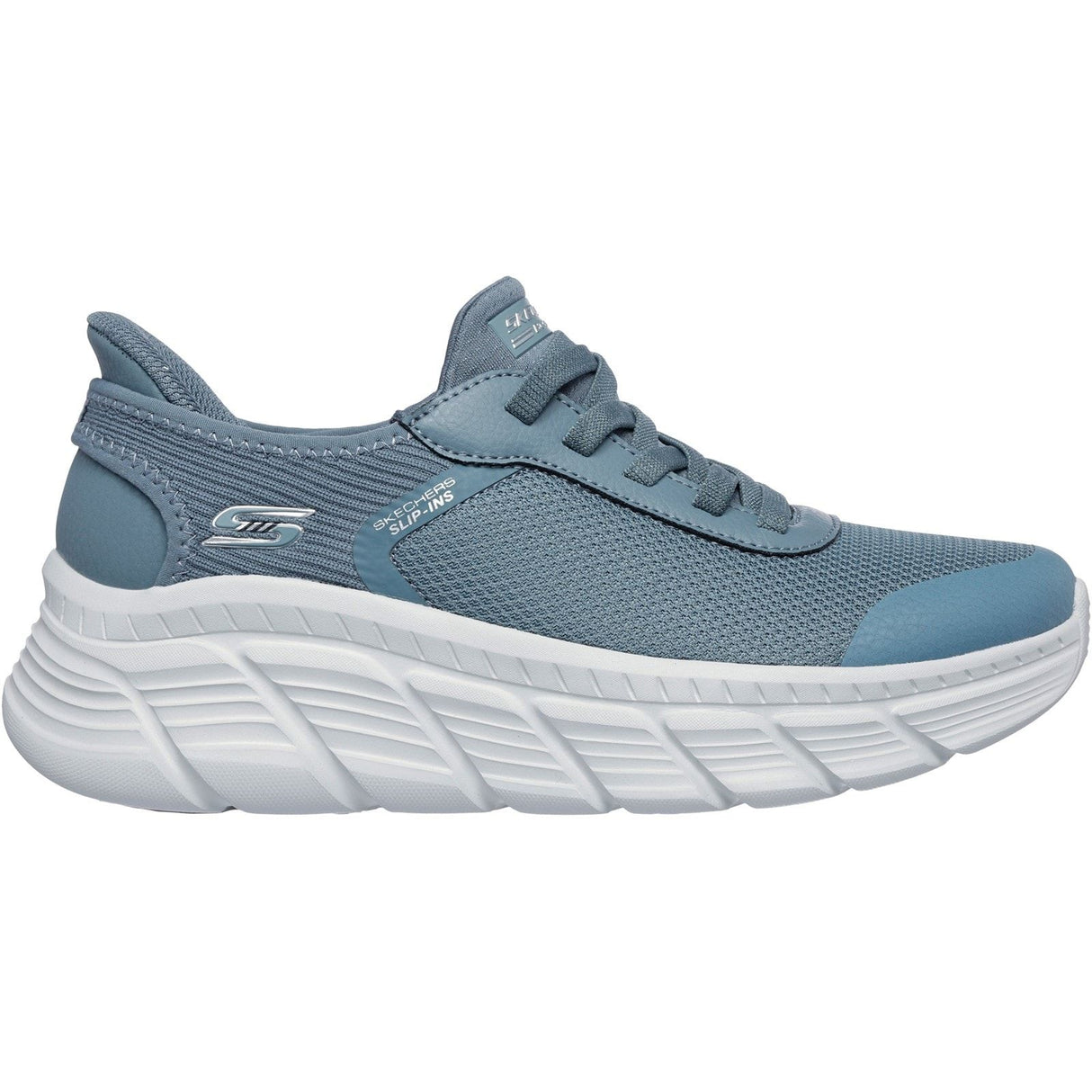 Skechers Womens BOBS Flex Hi Linear Force Trainers Slate