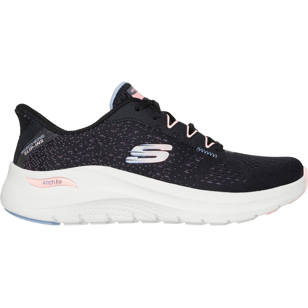 Skechers Womens Arch Fit 2.0 Fresh Pace Trainer Black/Multi