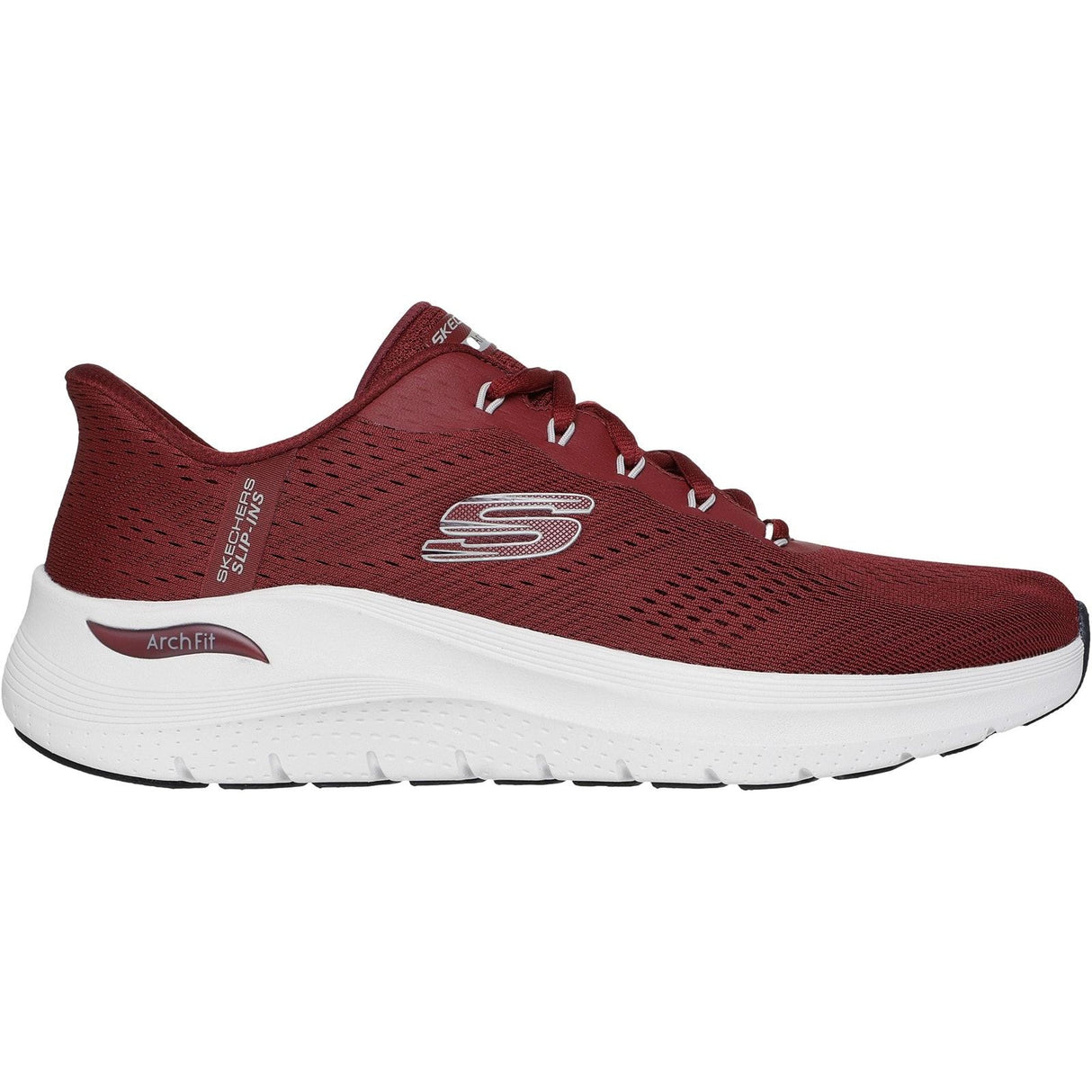 Skechers Mens Arch Fit 2.0 Lestur Trainer Burgundy