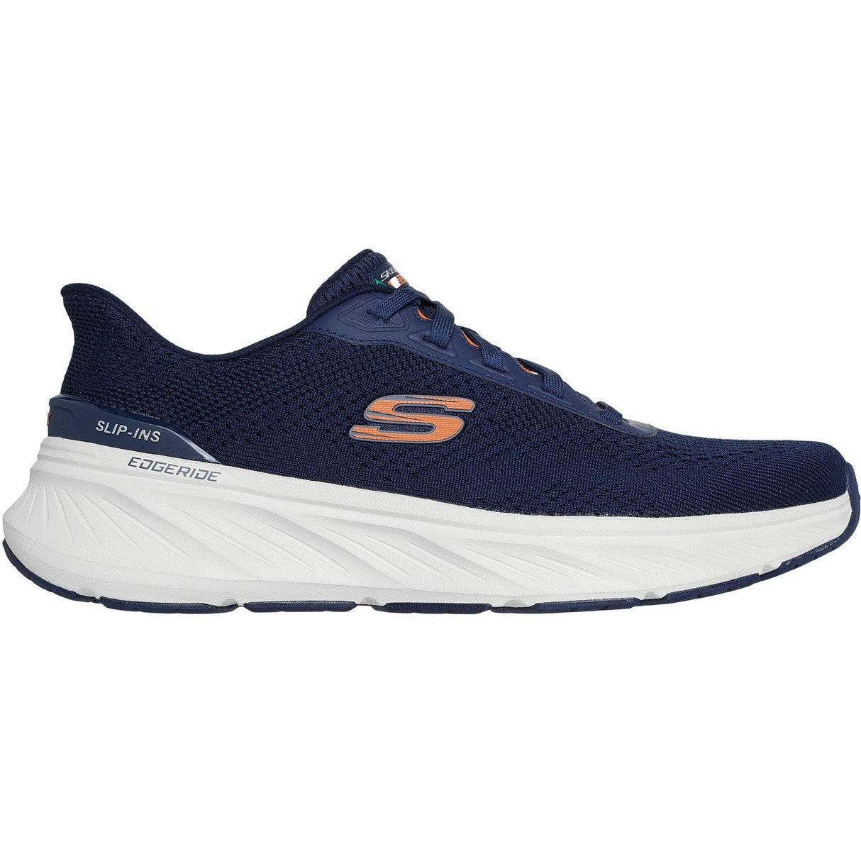Skechers Mens Edgeride Trainer Navy/Orange