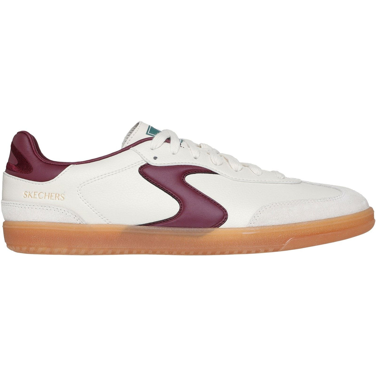 Skechers Mens Hotshot Pyke Trainer Natural/Burgundy