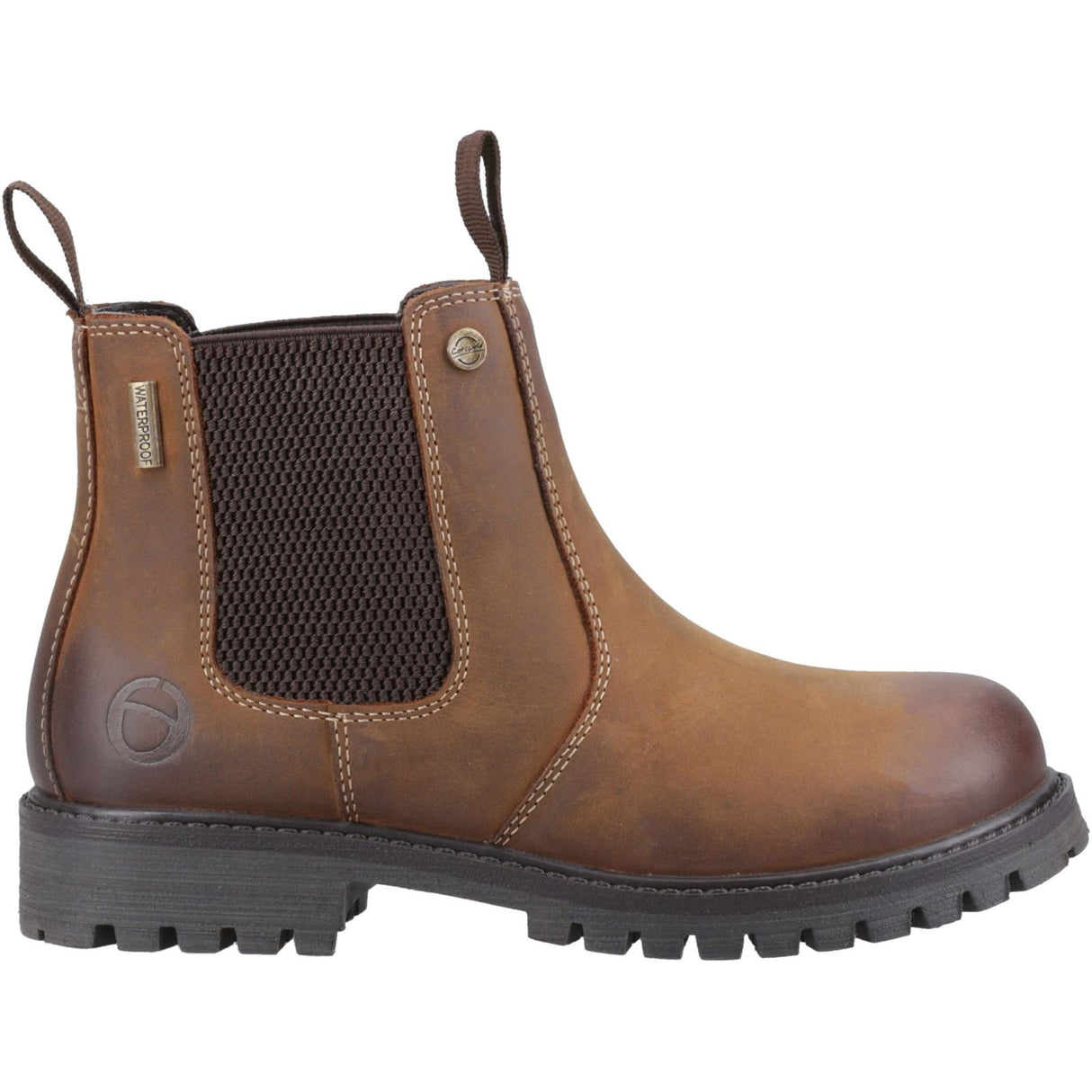 Cotswold Junior Kids Aston Pull On Dealer Boot Tan