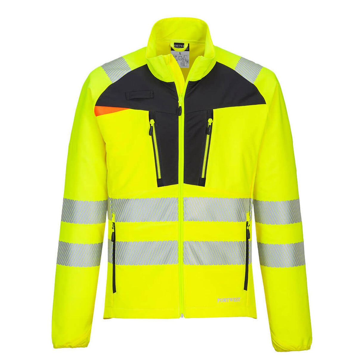 Portwest DX4 Hi-Vis Lightweight Stretch Work Jacket Yellow/Black