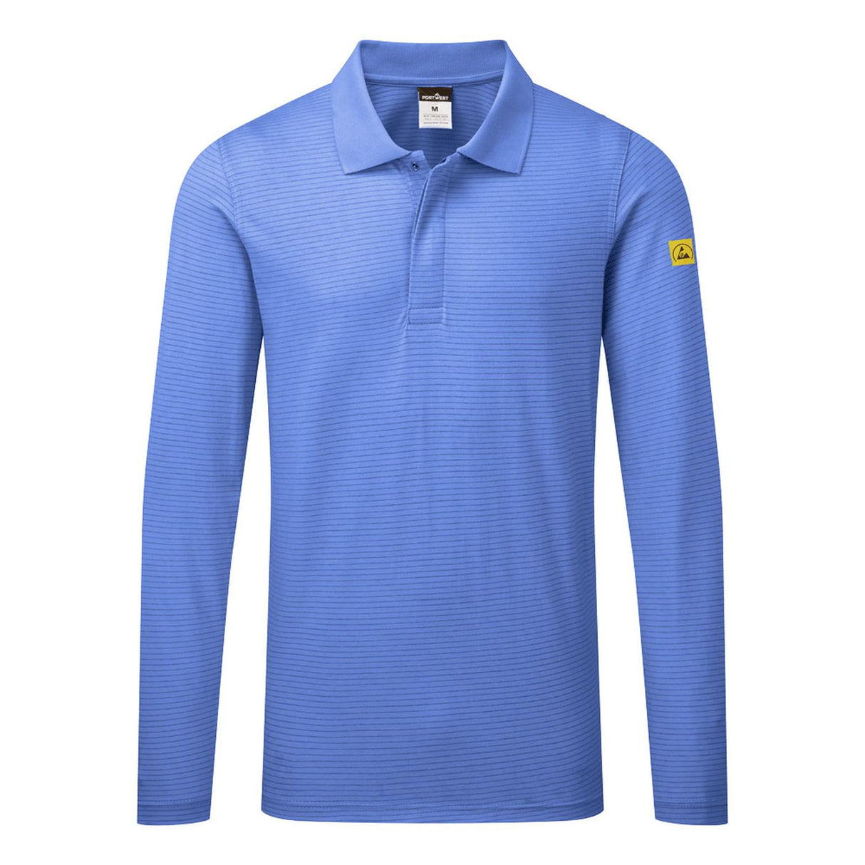Portwest Anti-Static ESD Polo Shirt L/S Hamilton Blue