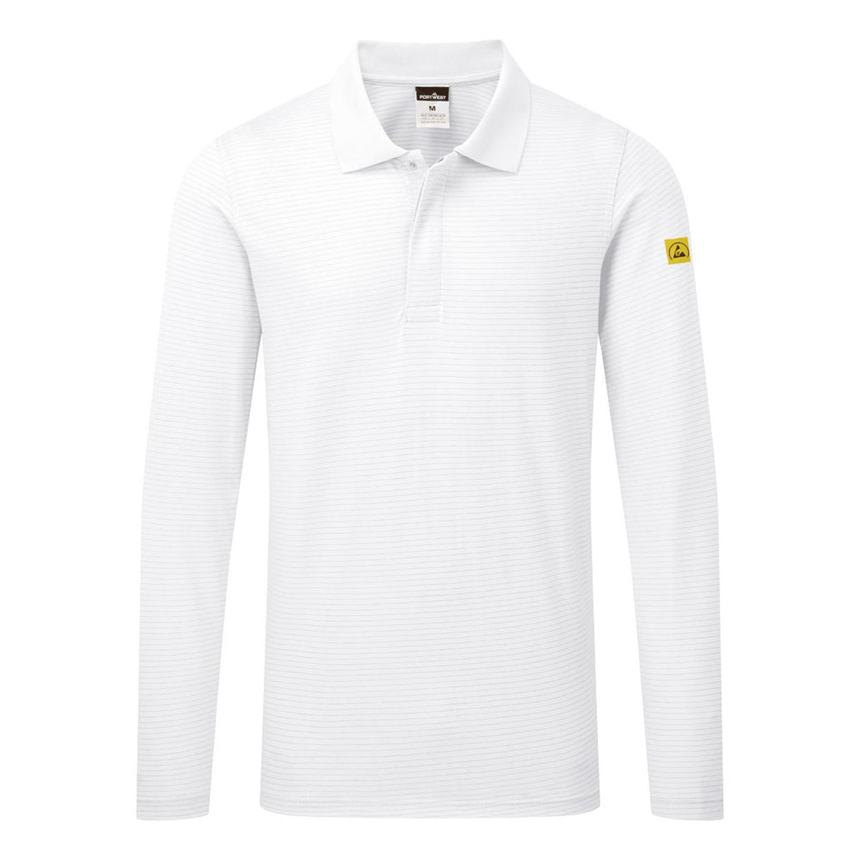 Portwest Anti-Static ESD Polo Shirt L/S White