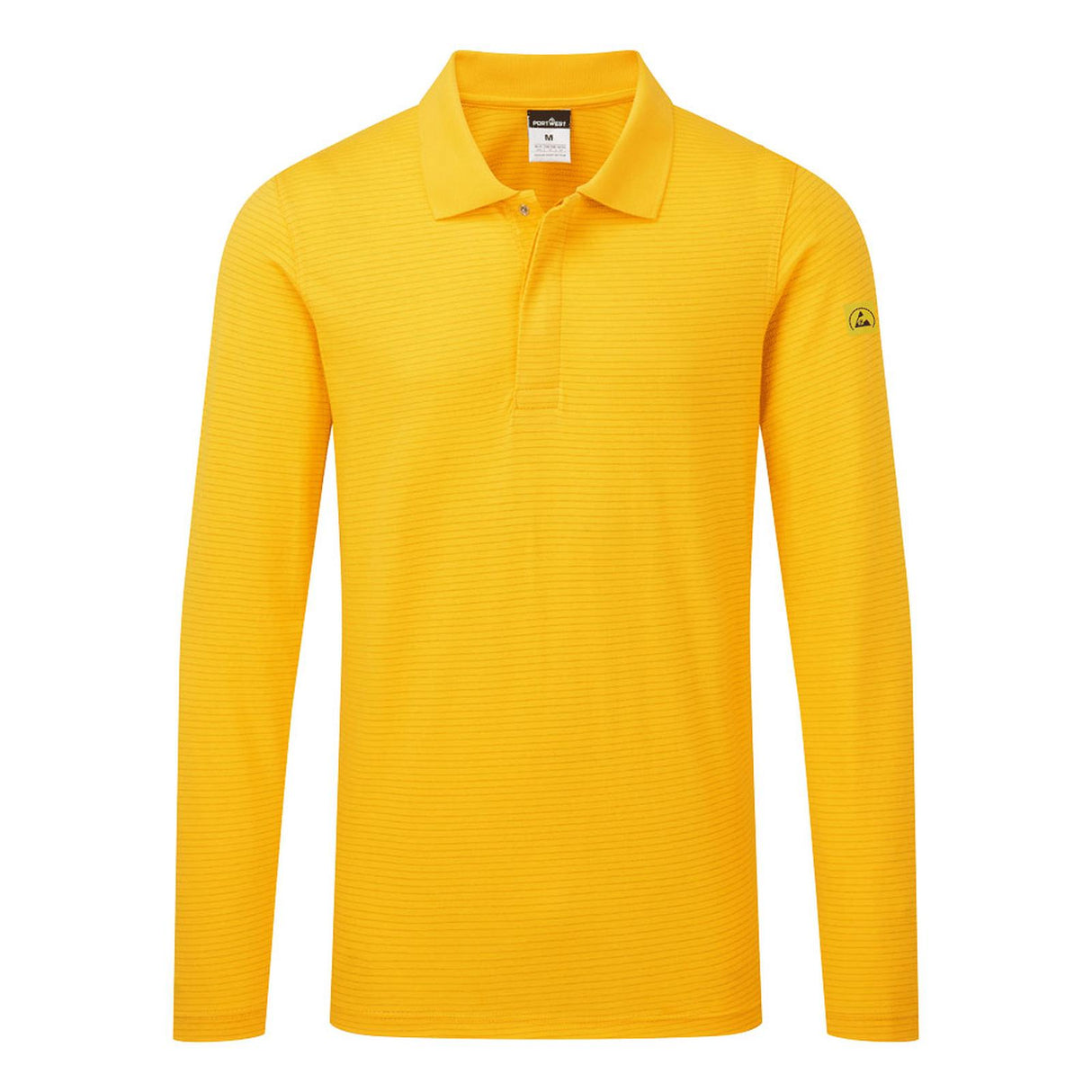 Portwest Anti-Static ESD Polo Shirt L/S Deep Yellow