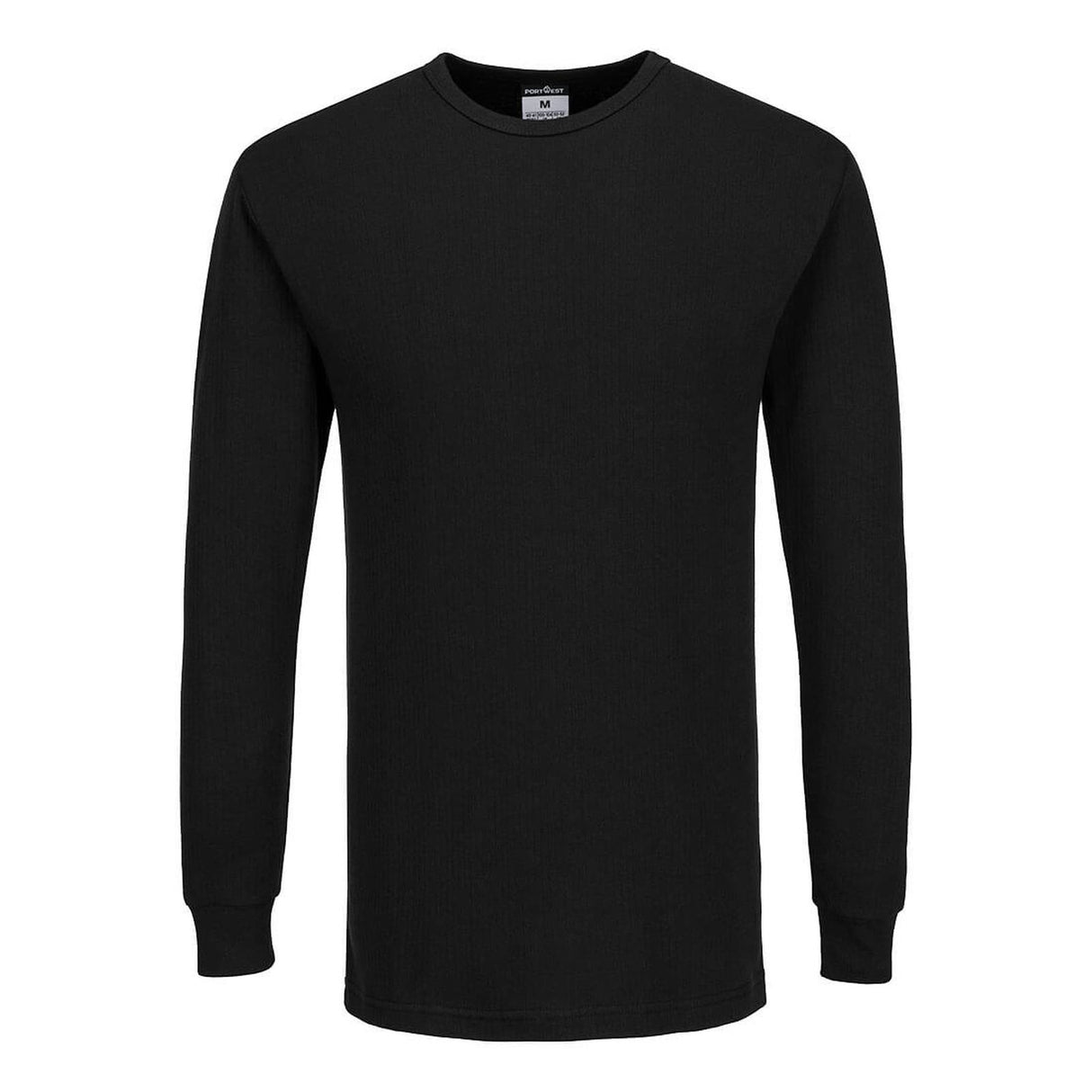 Portwest Thermal T-Shirt Long Sleeve Black