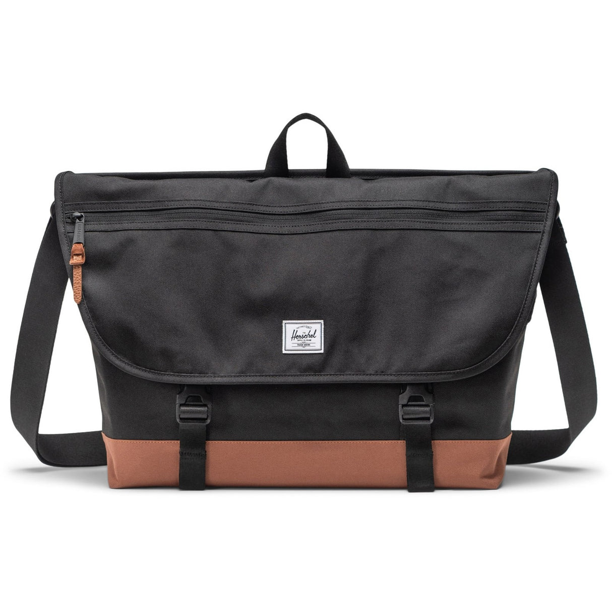 Herschel Bags Unisex Cove Messenger Bag Black/Saddle Brown