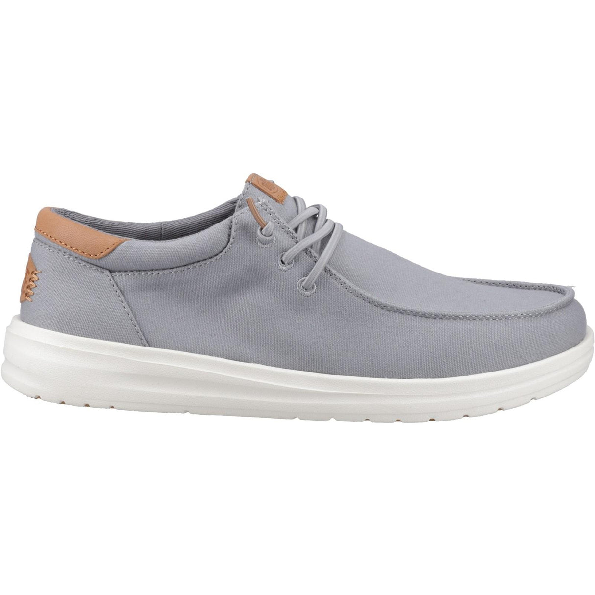 HEYDUDE Mens Paul Canvas Shoes Monument Grey