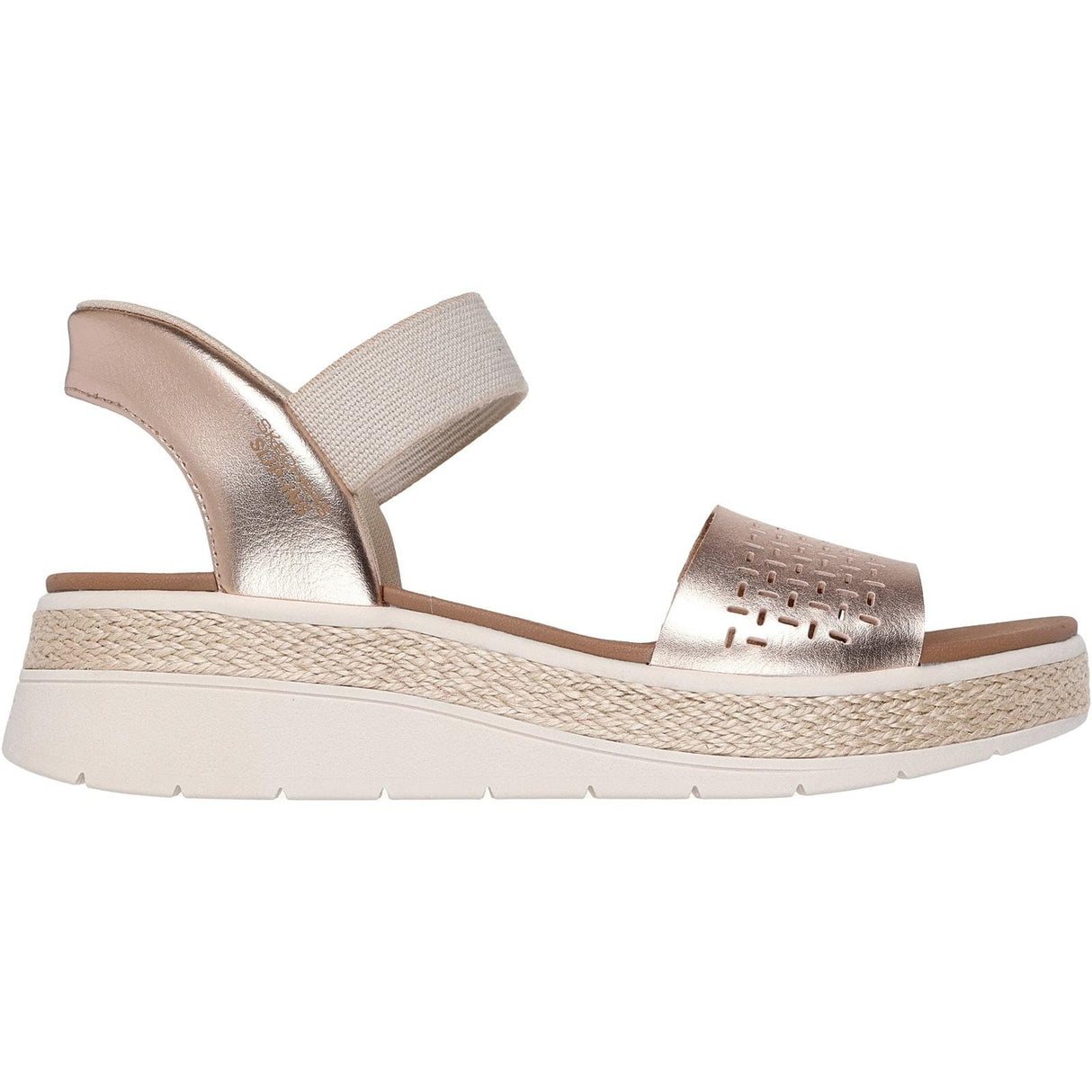 Skechers Womens BOBS Sun Ray Sandal Rose Gold