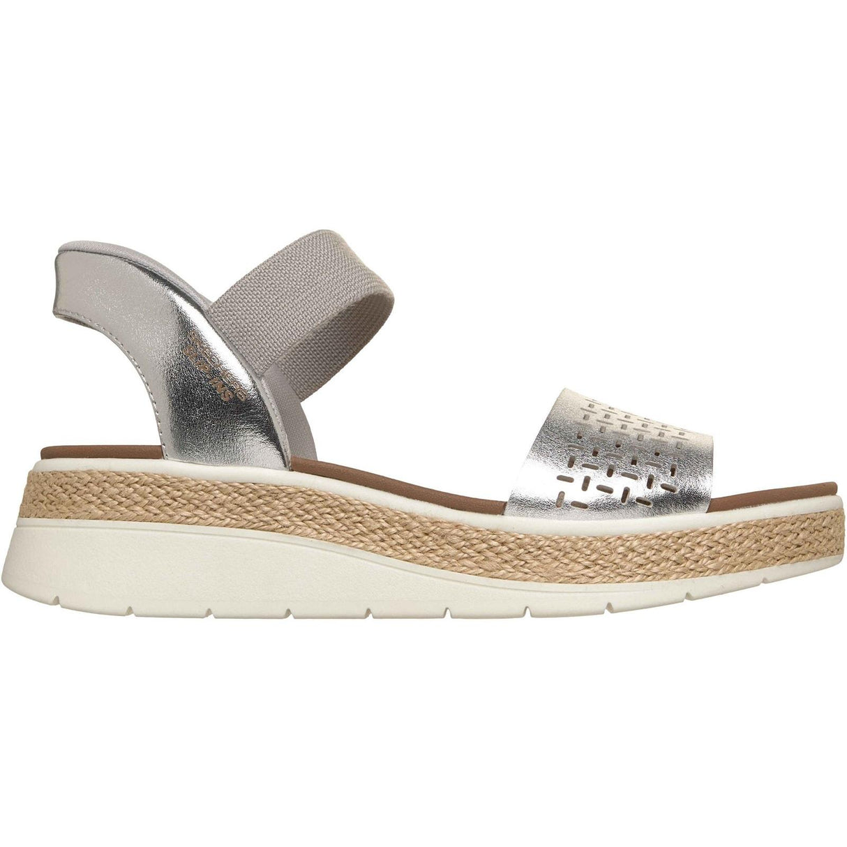 Skechers Womens BOBS Sun Ray Sandal Silver