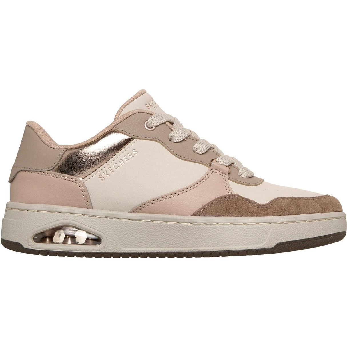 Skechers Womens UNO CTL - Subtle Shimmer Trainers Taupe/Multi