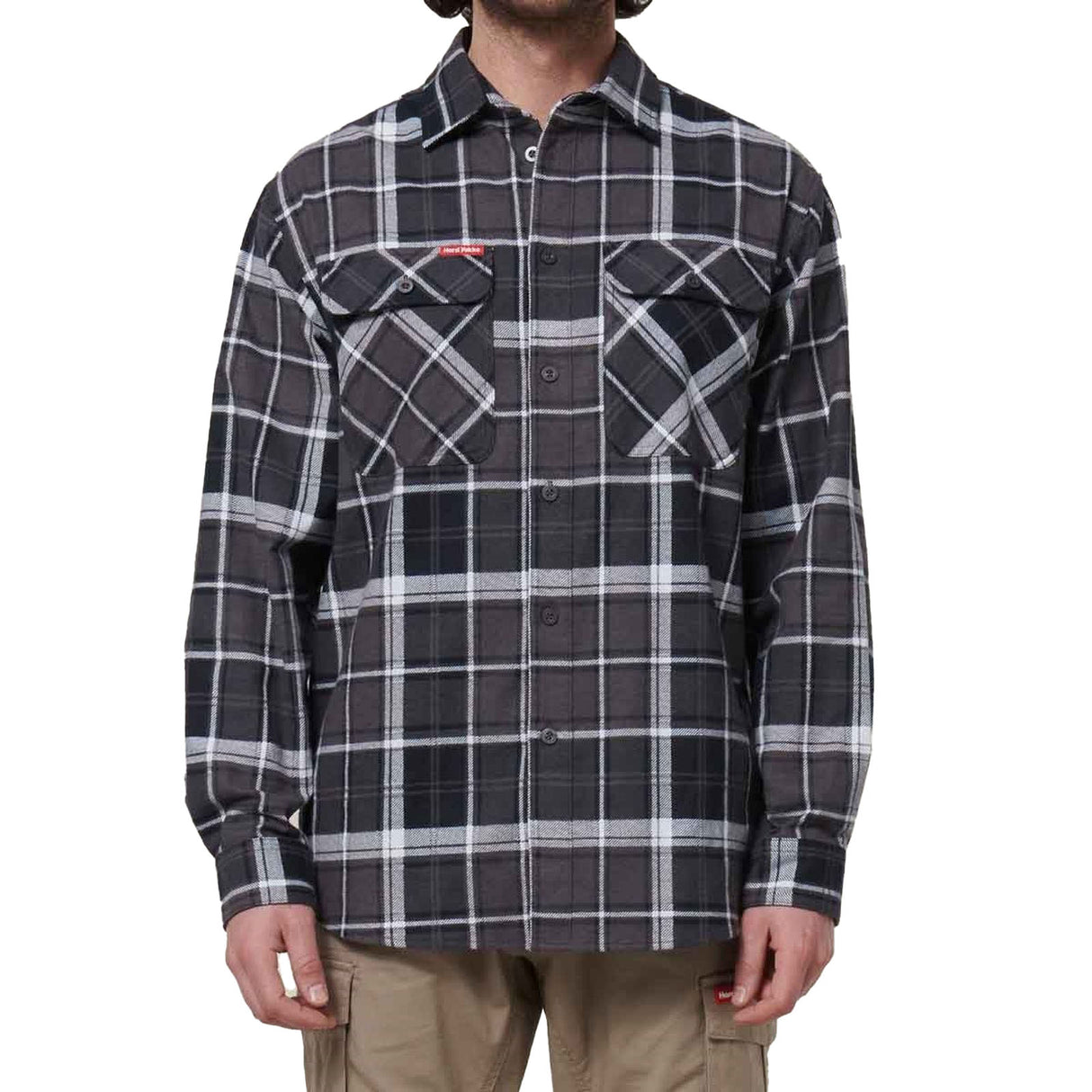 Hard Yakka Mens Core Flannel Shirt Charcoal