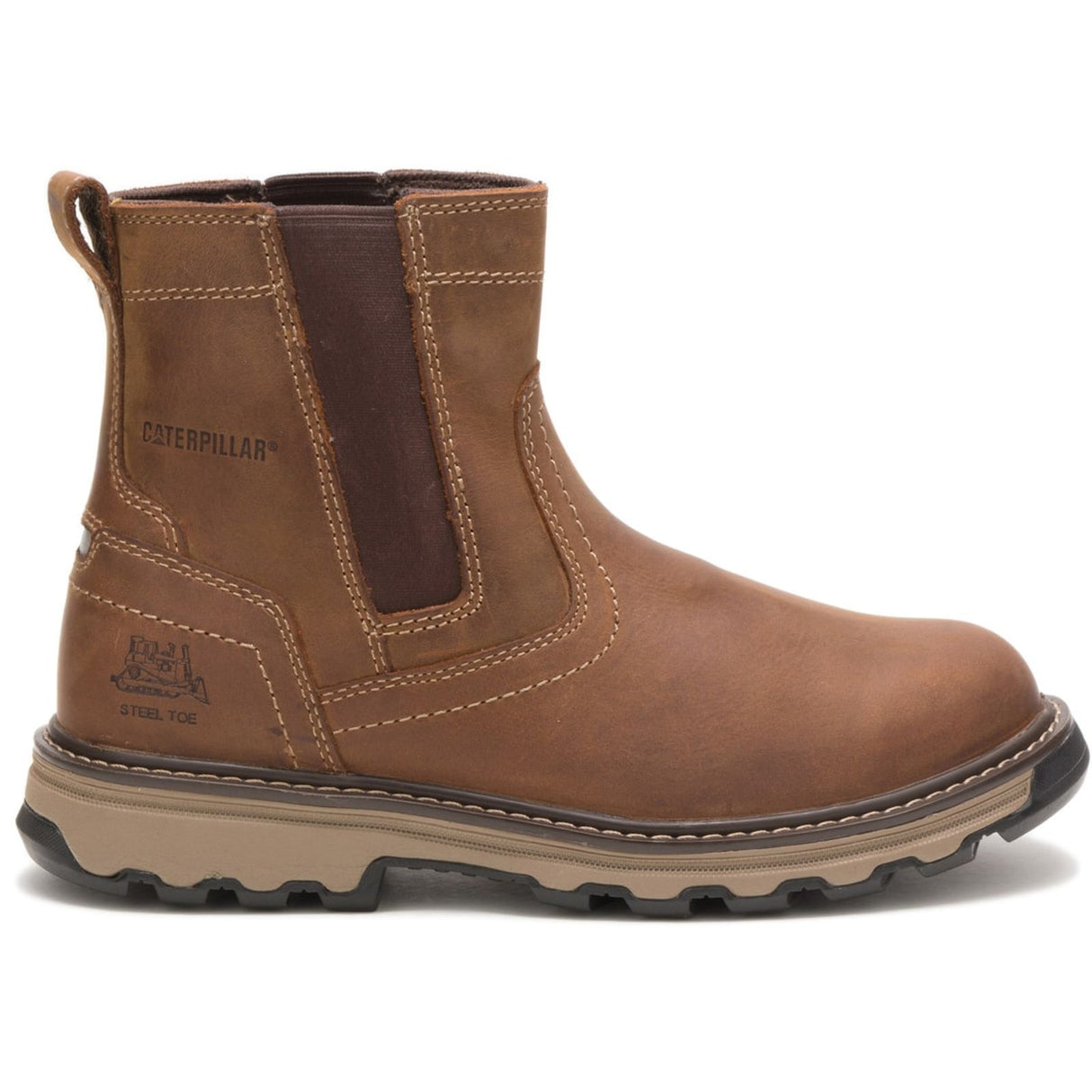 Caterpillar Mens Pelton Safety Boot Dark Beige