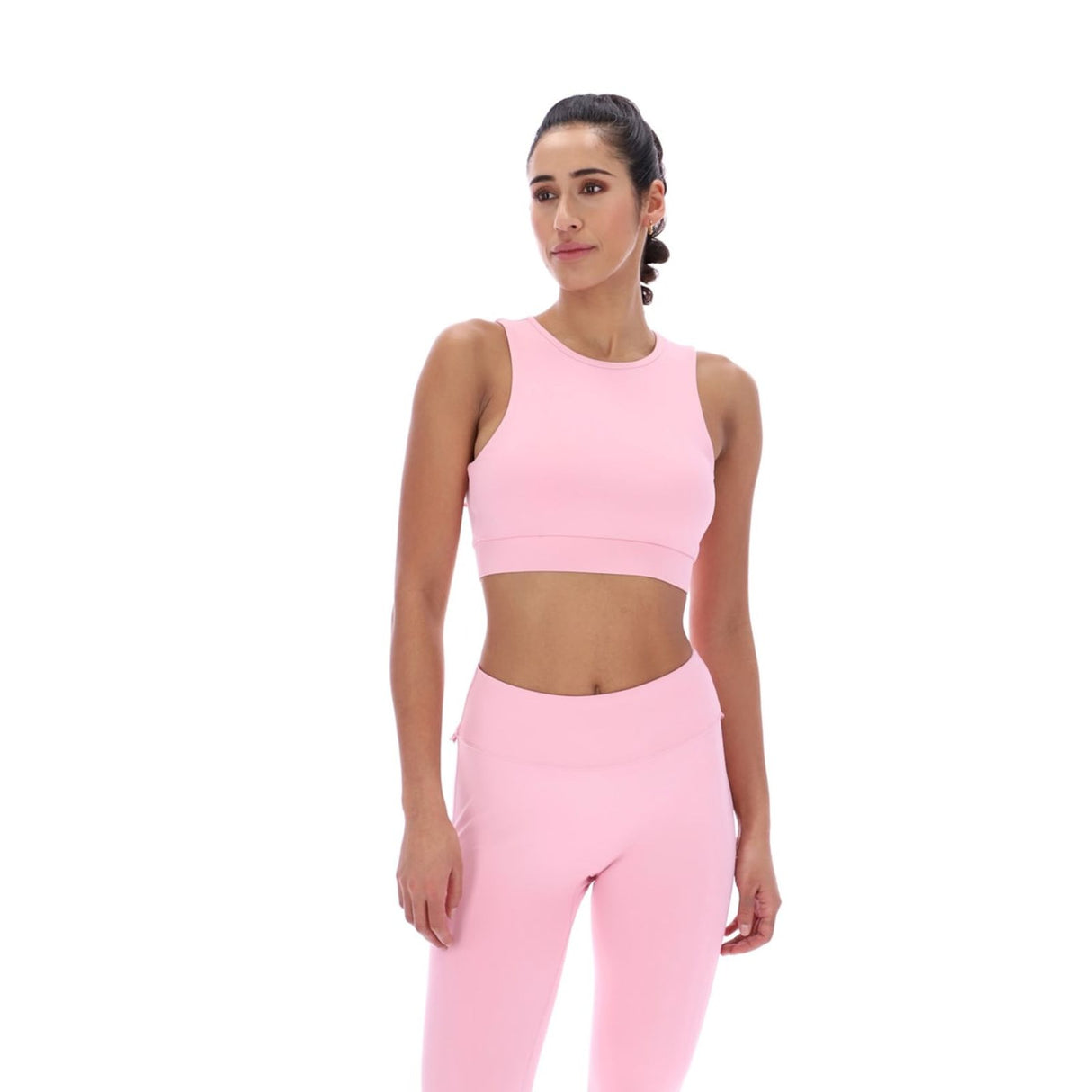 Ted Baker Sport Womens ARIA Ruffle Yoga Bra Pale Pink