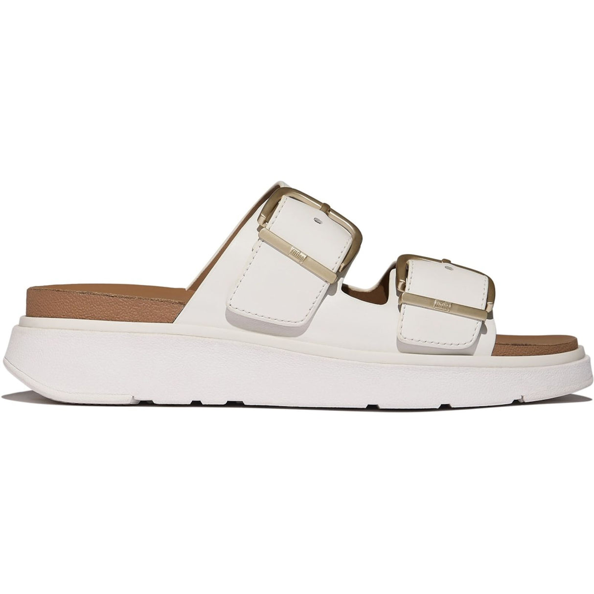 Fitflop Womens Gen-FF Two-Bar Slides Urban White