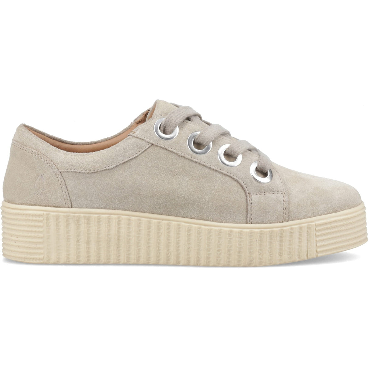 Hush Puppies Womens Tamsin Suede Trainer Taupe