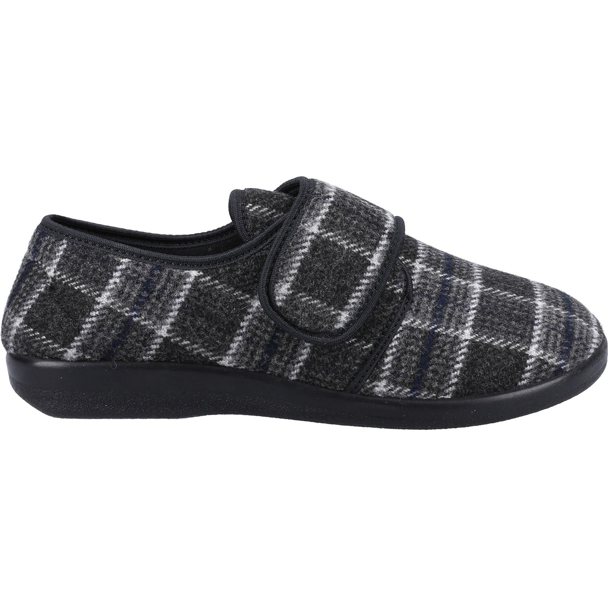 GBS Med Mens Gerald Mens Classic Slippers Black/White