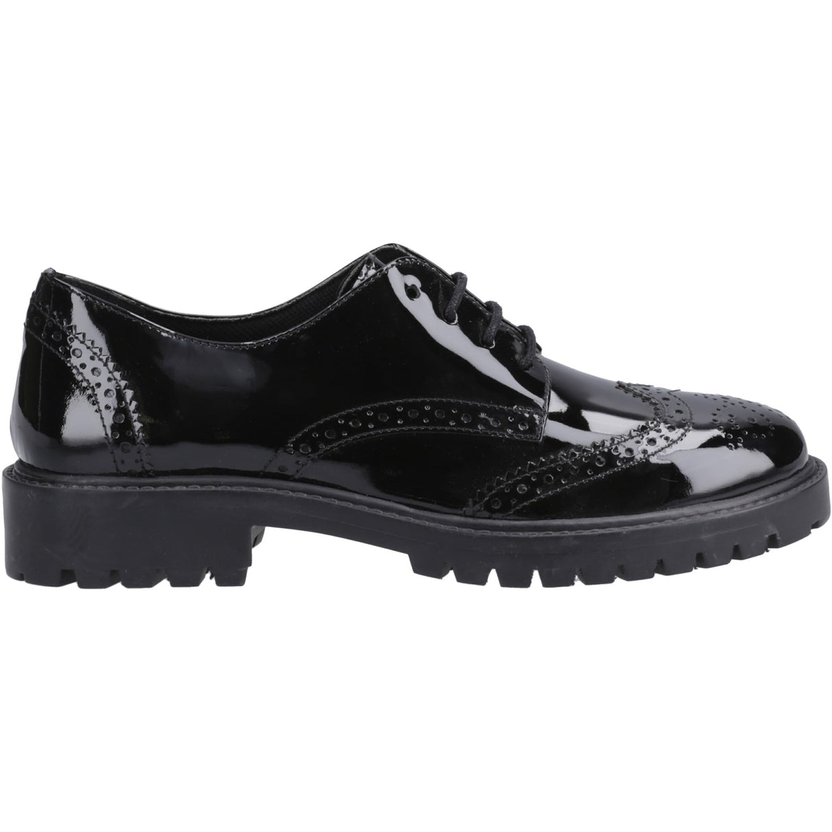 Hush Puppies Womens Athena Patent Snr Black