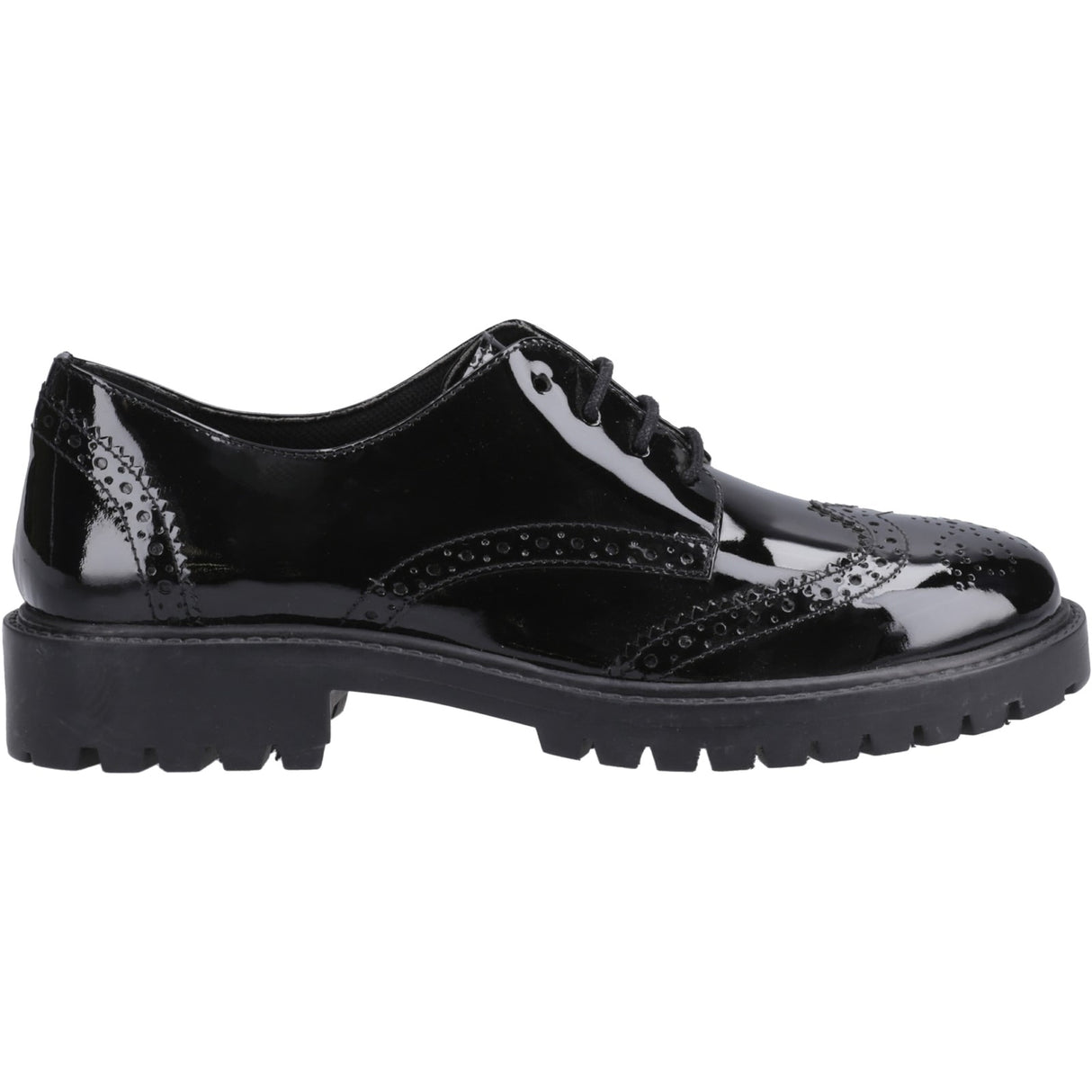 Hush Puppies Junior Girls Athena Patent Jnr Black