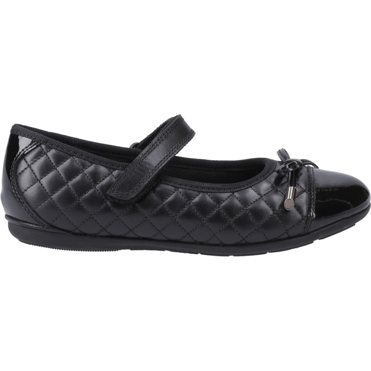 Hush Puppies Girls Lottie Quilt Ballerina Snr Black