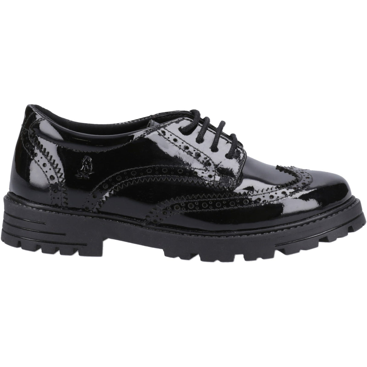 Hush Puppies Junior Girls Maxine Patent Junior Shoe Black
